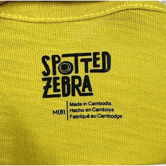 Spotted Zebra Pullover T-Shirt Dress Girls M Size 8 Pockets Cinch-Waist Cotton - Picture 5 of 10